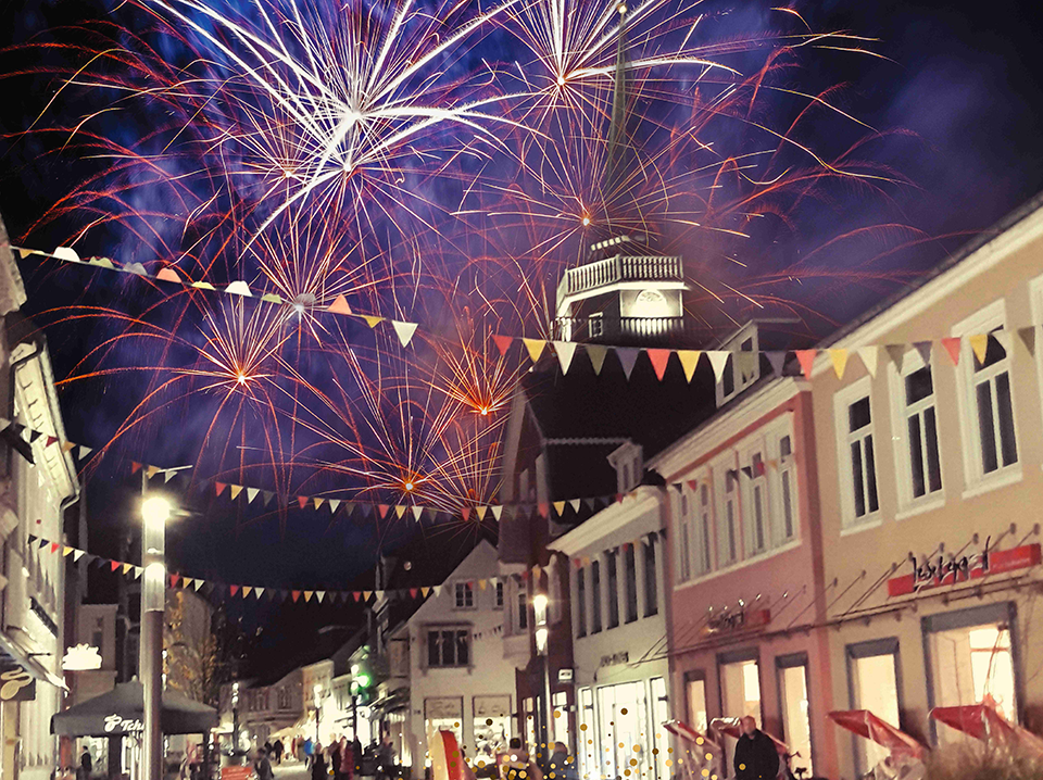 Neujahrsempfang mit Feuerwerk in Aurich
